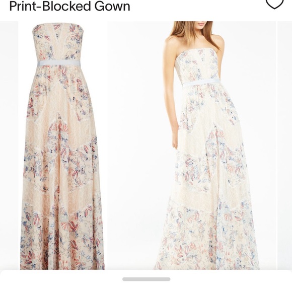 BCBGMAXAZRIA Elle strapless floral lace gown - Picture 4 of 16